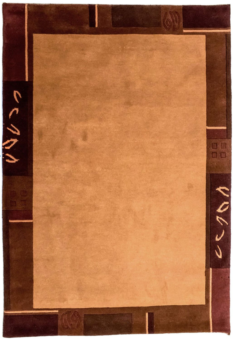 Alfombra de Nepal - 201 x 146 cm - naranja