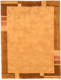 Alfombra de Nepal - 238 x 177 cm - marrón claro