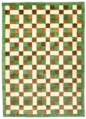 Alfombra de Nepal - 225 x 161 cm - verde