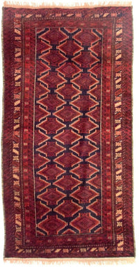 Alfombra Belutsch - 197 x 100 cm - rojo