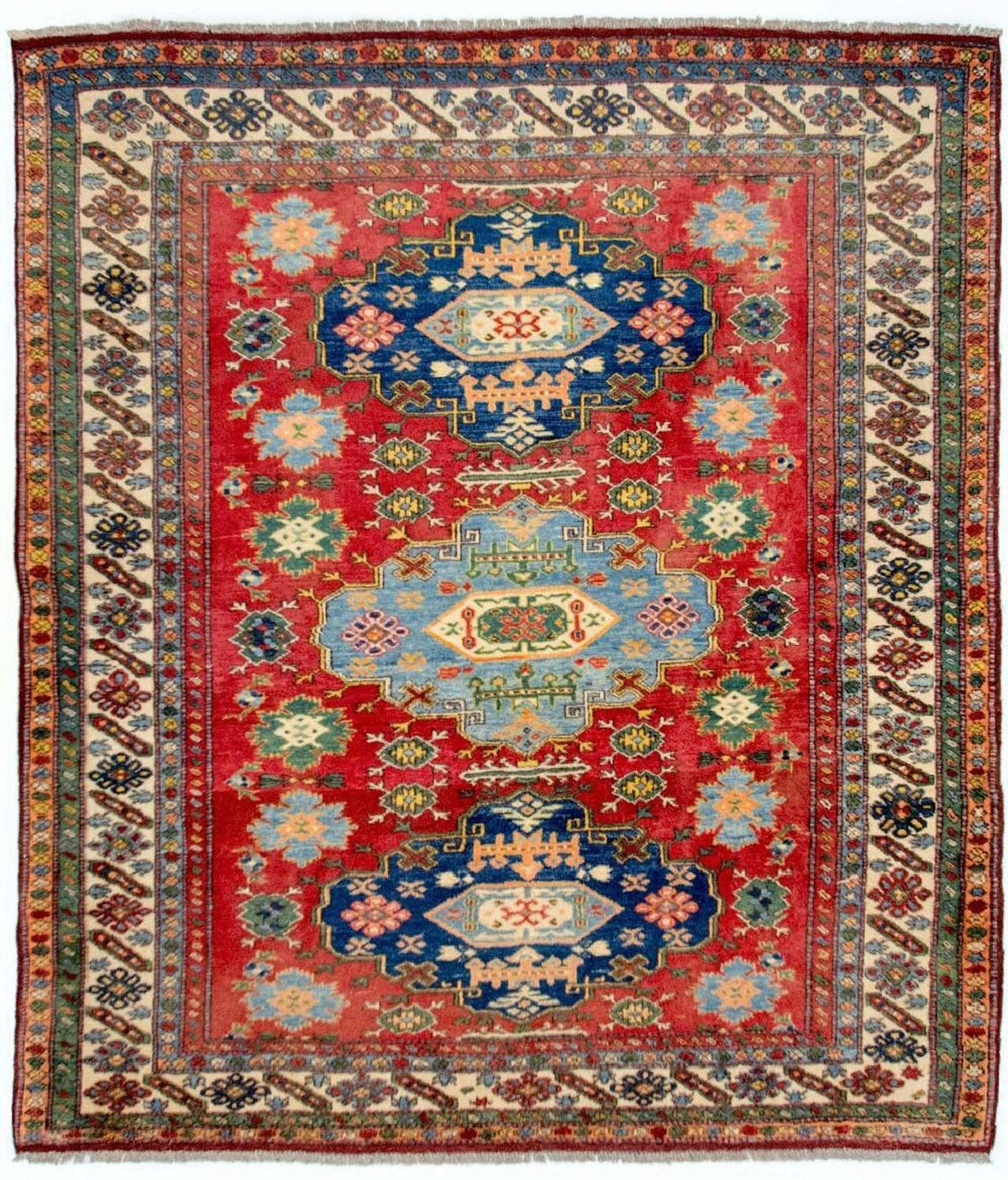 Alfombra Ziegler - Kazak cuadrado  - 197 x 188 cm - rojo