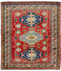 Alfombra Ziegler - Kazak cuadrado  - 197 x 188 cm - rojo