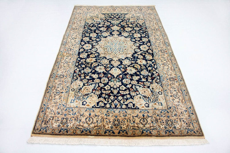 Alfombra Persa - Nain - Prima - 236 x 135 cm - azul oscuro