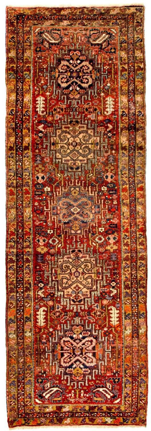 Alfombra de pasillo Alfombra persa - Nómada - 333 x 110 cm - rojo