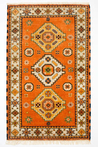 Alfombra oriental - 158 x 95 cm - naranja
