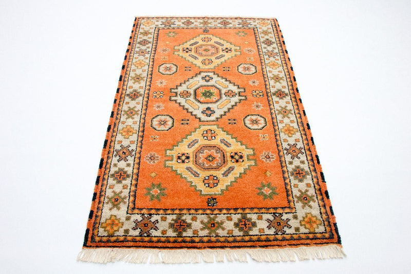 Alfombra oriental - 158 x 95 cm - naranja