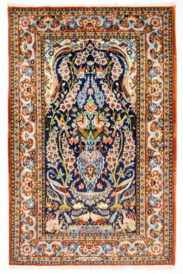 Alfombra Persa - Isfahan - Prima - 160 x 106 cm - azul oscuro