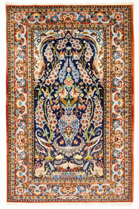 Alfombra Persa - Isfahan - Prima - 160 x 106 cm - azul oscuro
