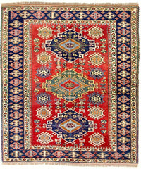 Alfombra Ziegler - Kazak cuadrado  - 217 x 193 cm - rojo