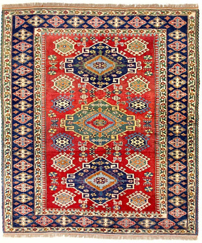 Kazak Alfombra 193x217cm - Alfombra oriental