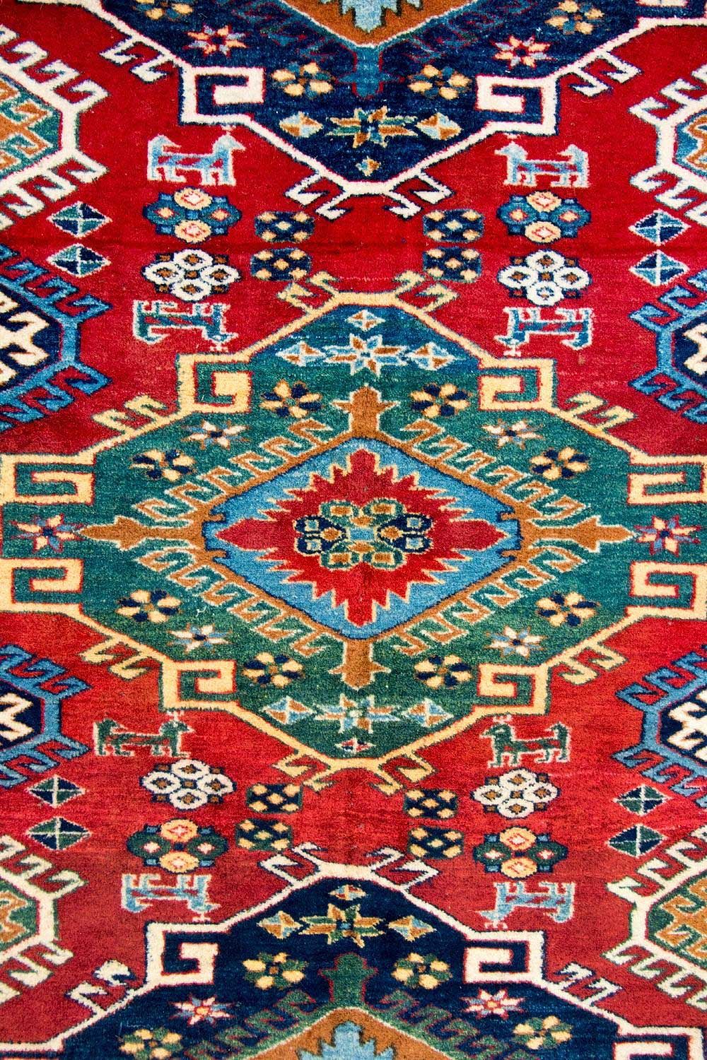 Alfombra Ziegler - Kazak cuadrado  - 217 x 193 cm - rojo
