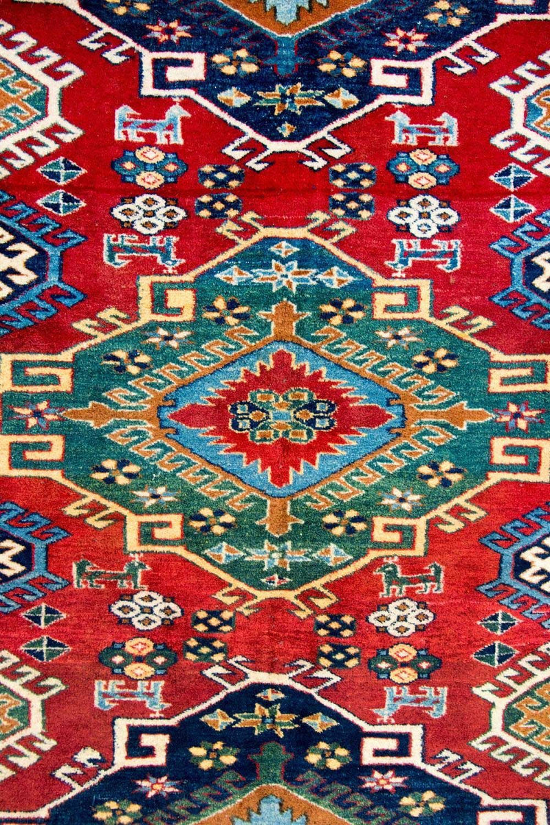 Alfombra Ziegler - Kazak cuadrado  - 217 x 193 cm - rojo