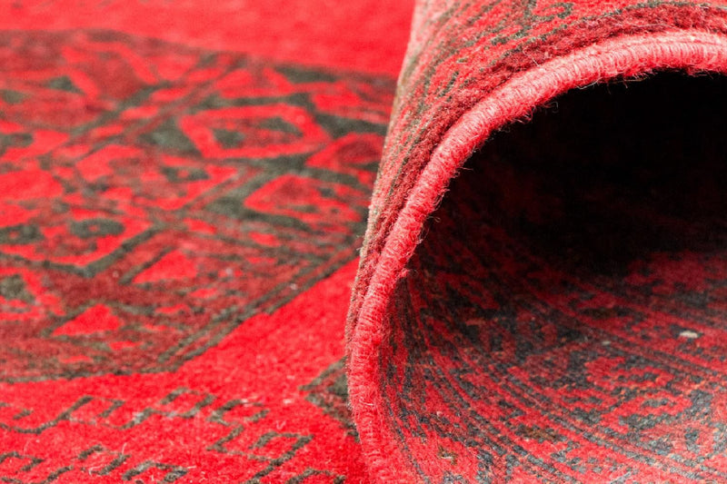 Alfombra afgana - Bukhara - 292 x 203 cm - rojo