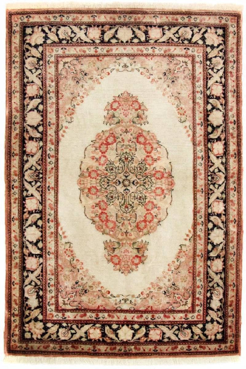 Alfombra de seda - Ghom Seda - Prima - 120 x 70 cm - beige