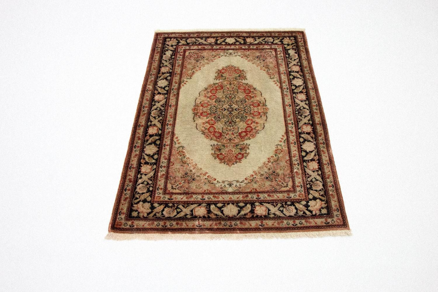 Alfombra de seda - Ghom Seda - Prima - 120 x 70 cm - beige