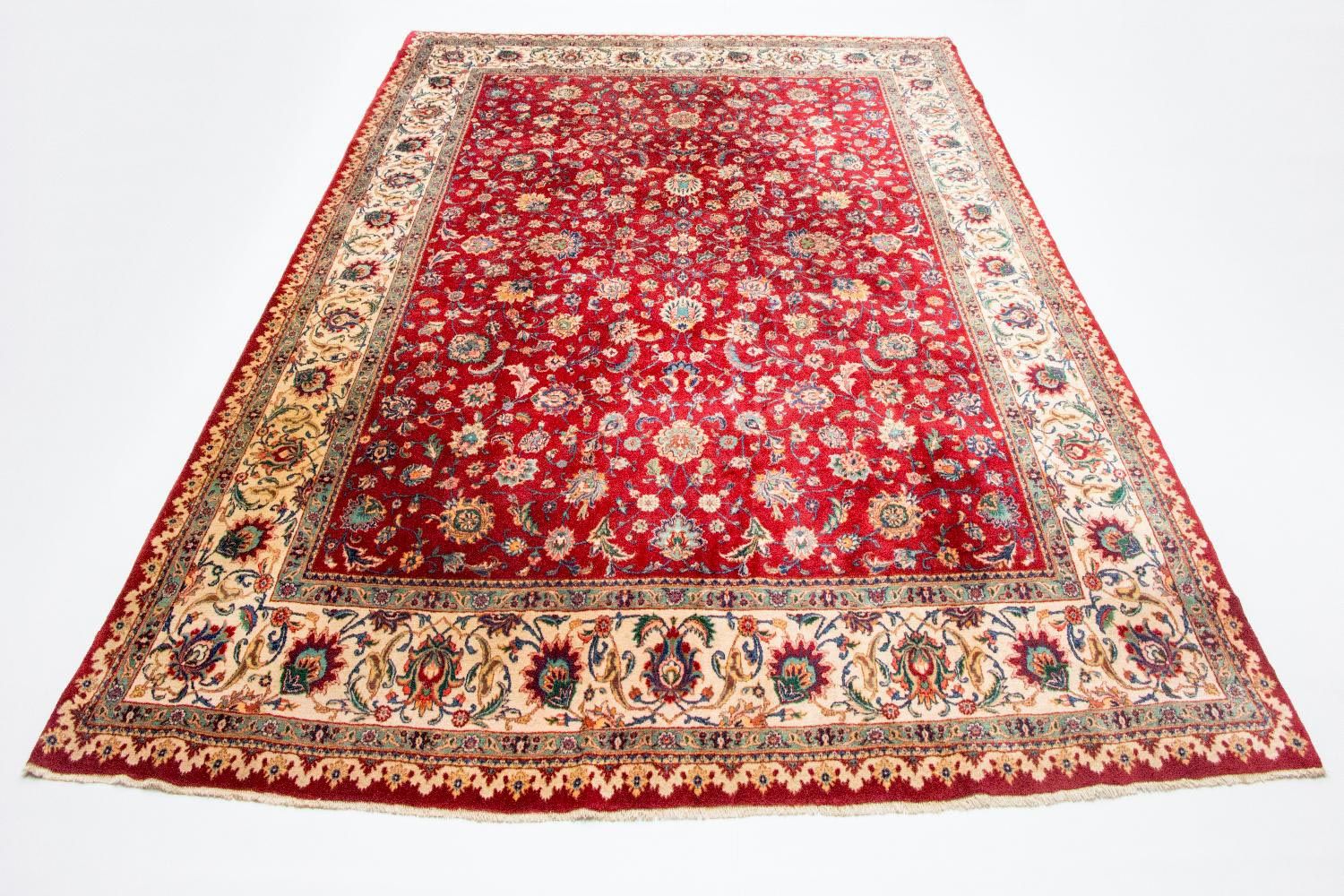 Alfombra persa - Tabriz - 410 x 212 cm - rojo