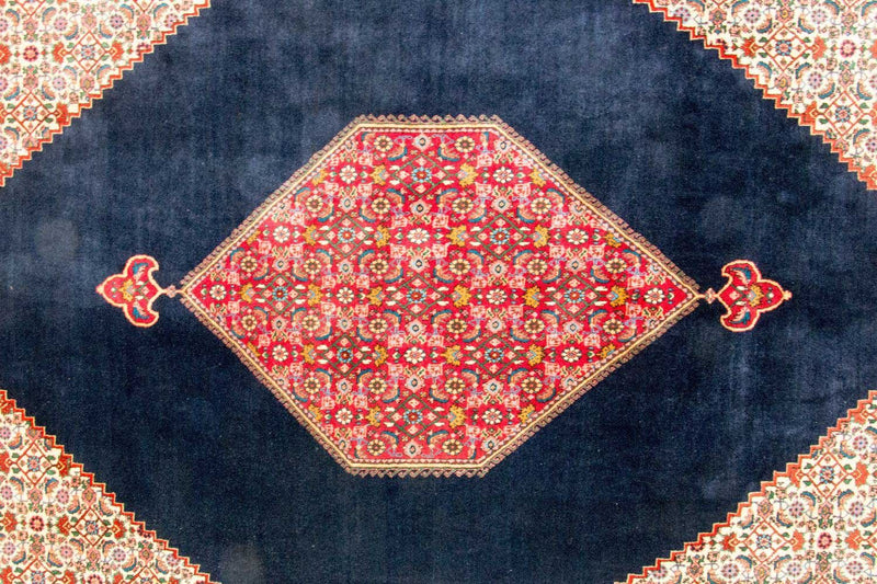 Alfombra persa - Bidjar - 315 x 223 cm - azul oscuro