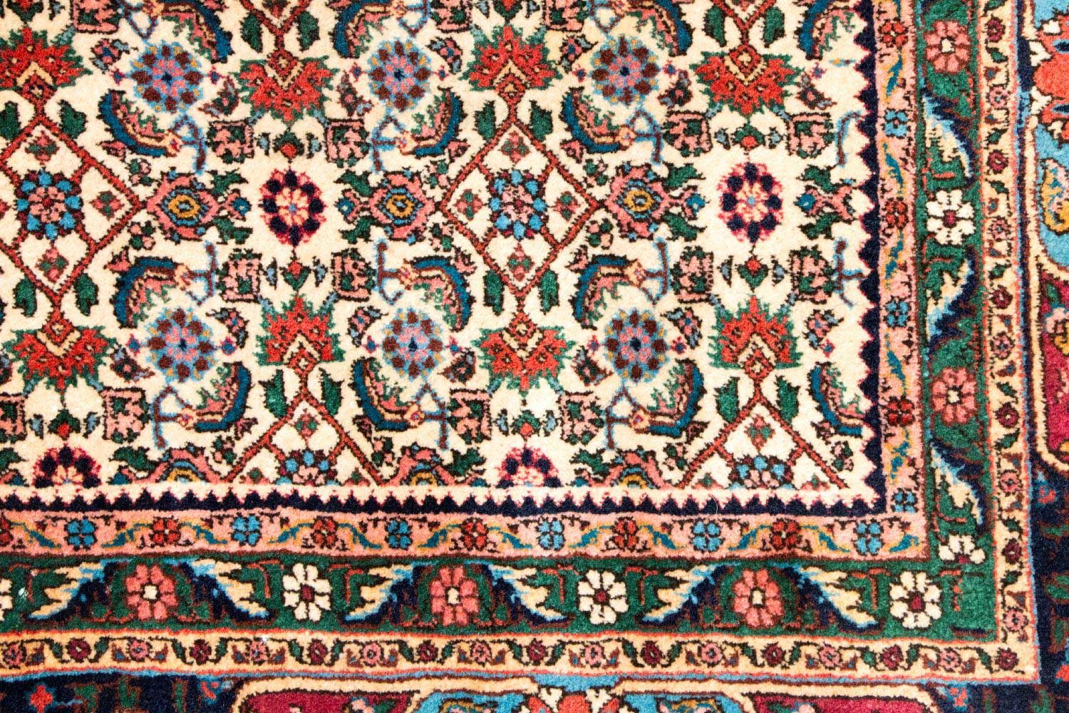 Alfombra persa - Bidjar - 315 x 223 cm - azul oscuro
