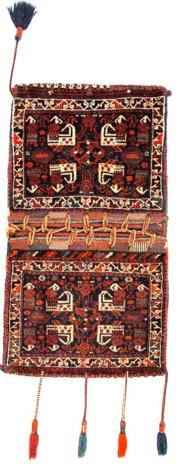 Alfombra persa - Nómada - 123 x 68 cm - multicolor