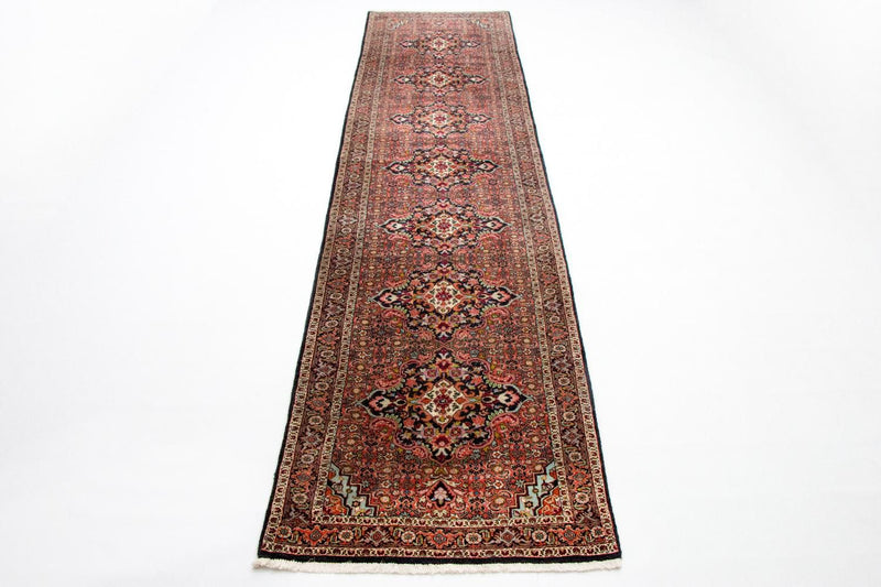 Alfombra de pasillo Alfombra persa - Bidjar - 397 x 89 cm - rojo