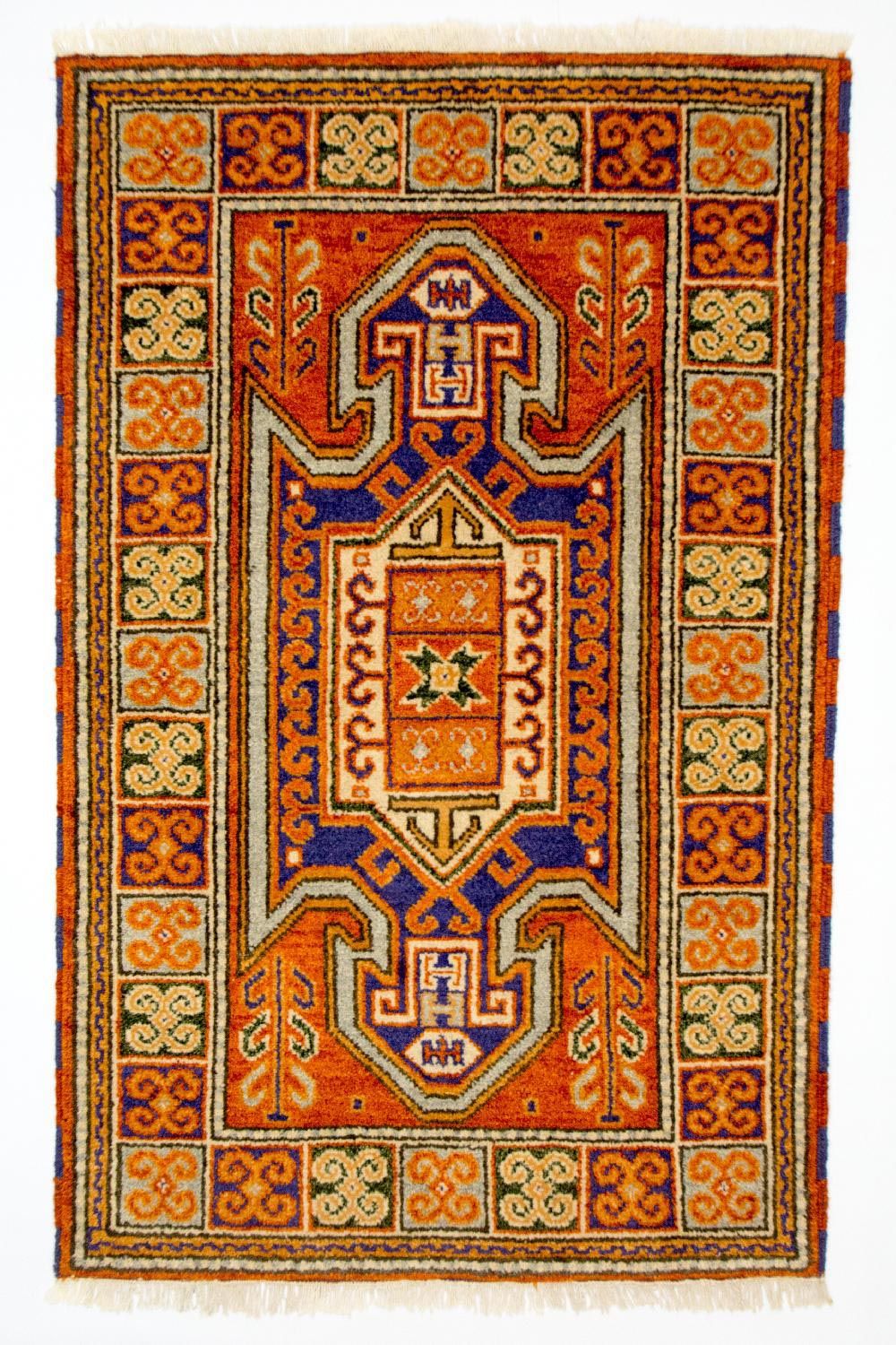 Alfombra oriental - 151 x 95 cm - naranja