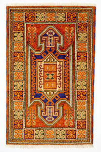 Alfombra oriental - 151 x 95 cm - naranja