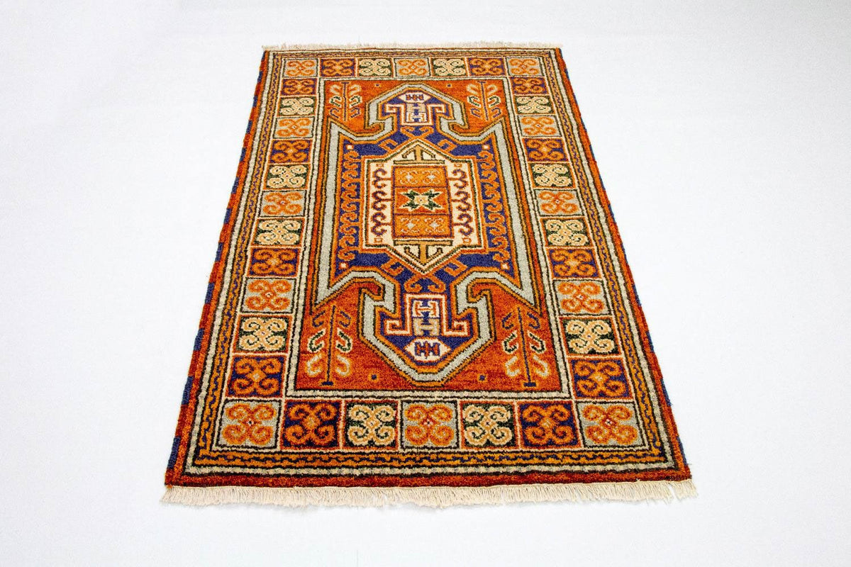 Alfombra oriental - 151 x 95 cm - naranja