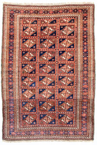 Alfombra afgana - Bukhara - 164 x 105 cm - azul