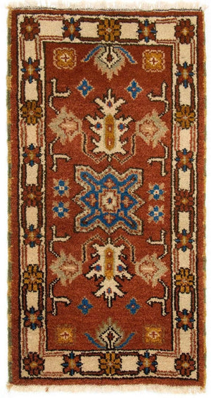 Alfombra oriental - 120 x 64 cm - óxido