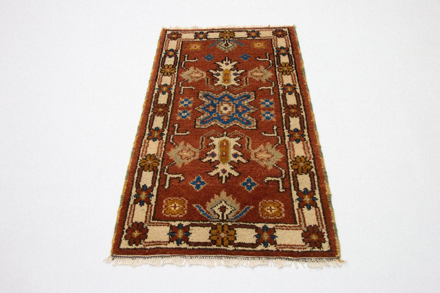 Alfombra oriental - 120 x 64 cm - óxido