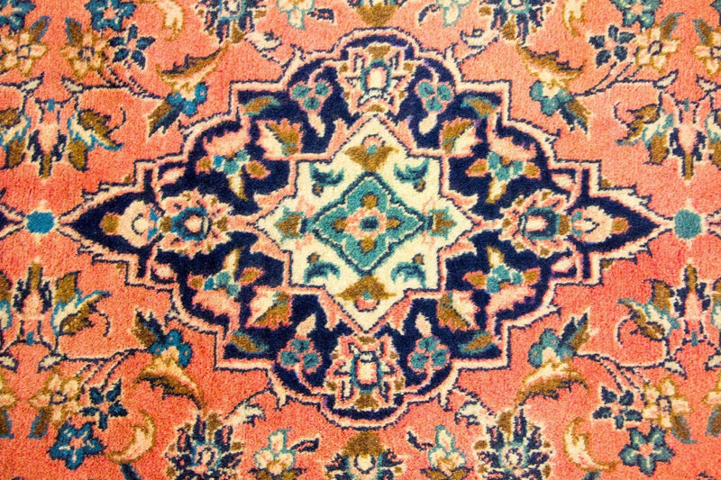 Alfombra de pasillo Alfombra persa - Keshan - 392 x 102 cm - naranja