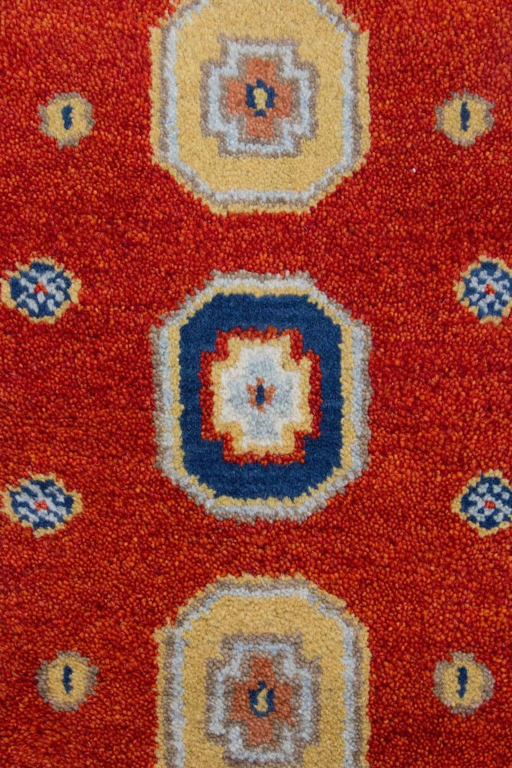 Alfombra oriental - 125 x 64 cm - rojo