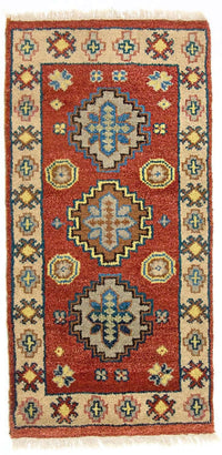 Alfombra oriental - 124 x 63 cm - rojo