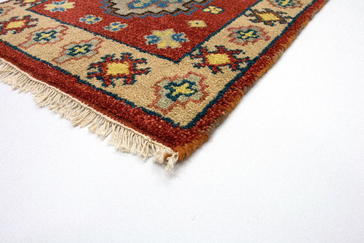 Alfombra oriental - 124 x 63 cm - rojo
