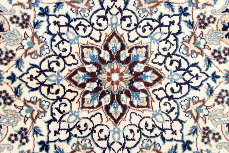 Alfombra Persa - Nain - Real redondo  - 210 x 210 cm - azul oscuro