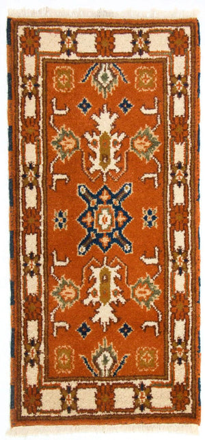 Alfombra oriental - 126 x 62 cm - óxido