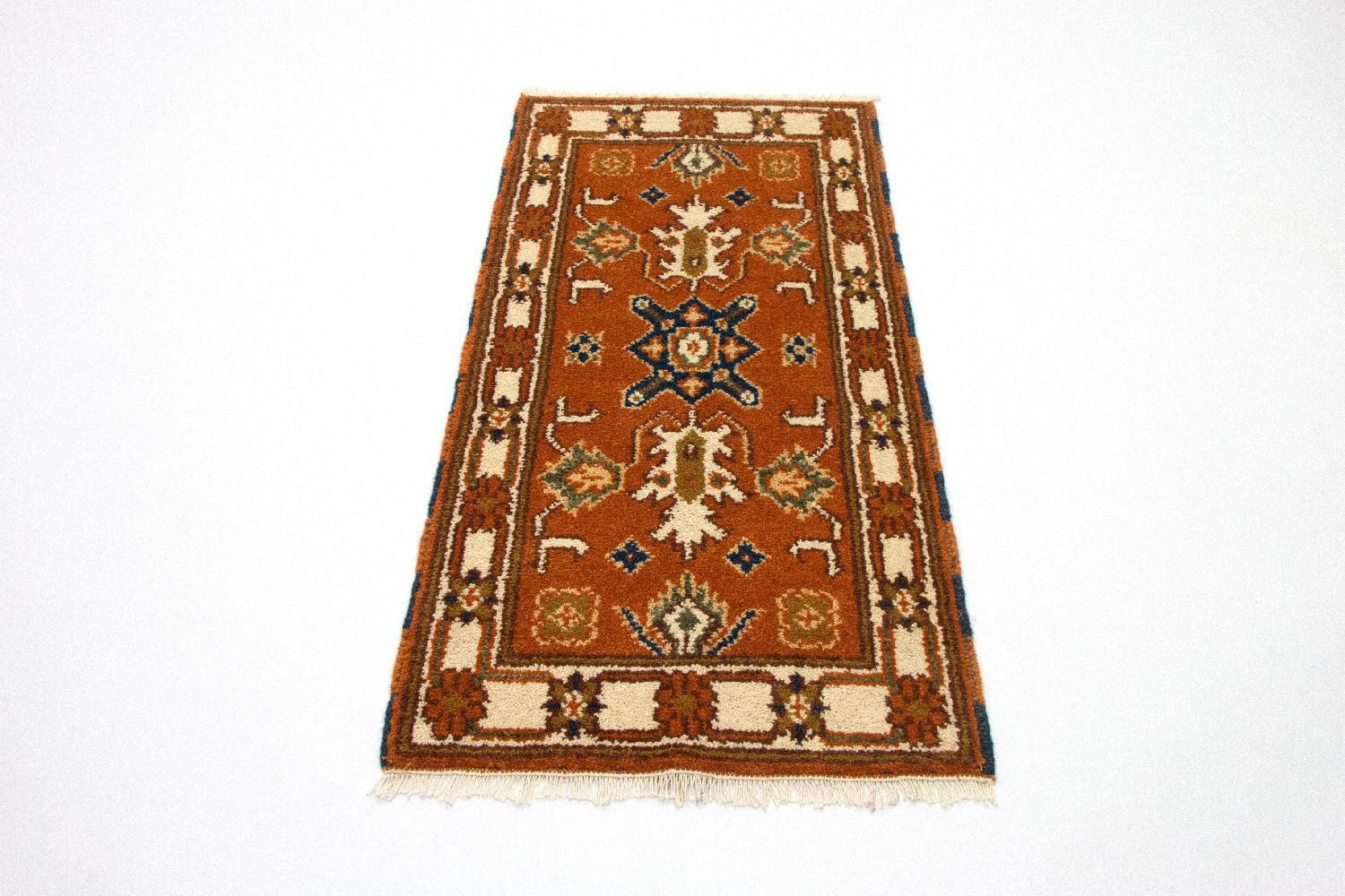 Alfombra oriental - 126 x 62 cm - óxido