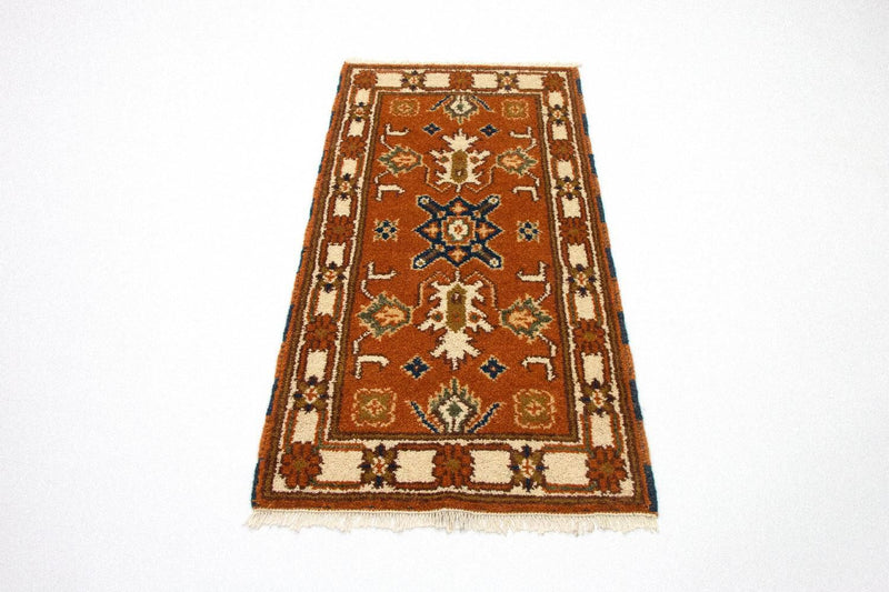 Alfombra oriental - 126 x 62 cm - óxido