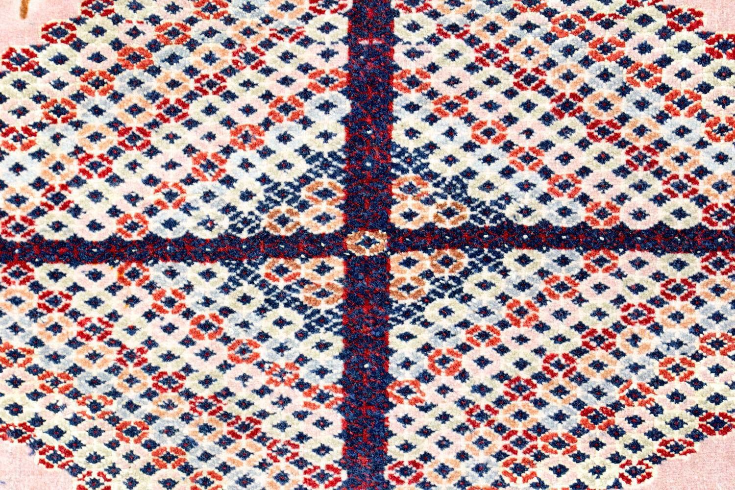 Alfombra afgana - 140 x 120 cm - rosa