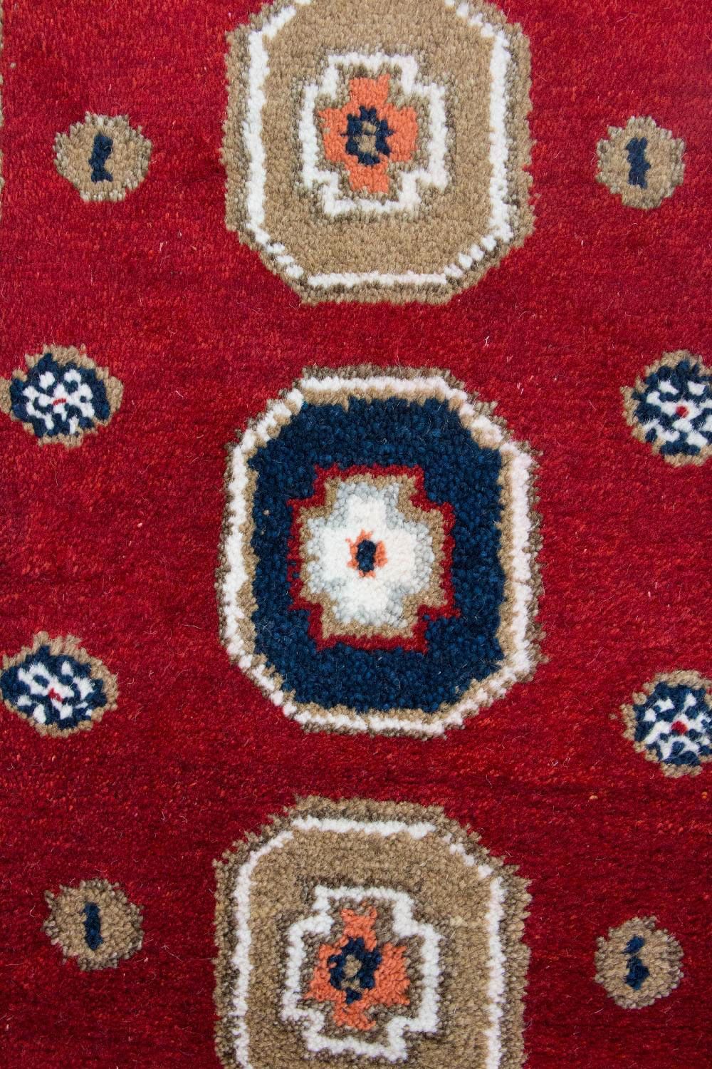 Alfombra oriental - 117 x 64 cm - rojo
