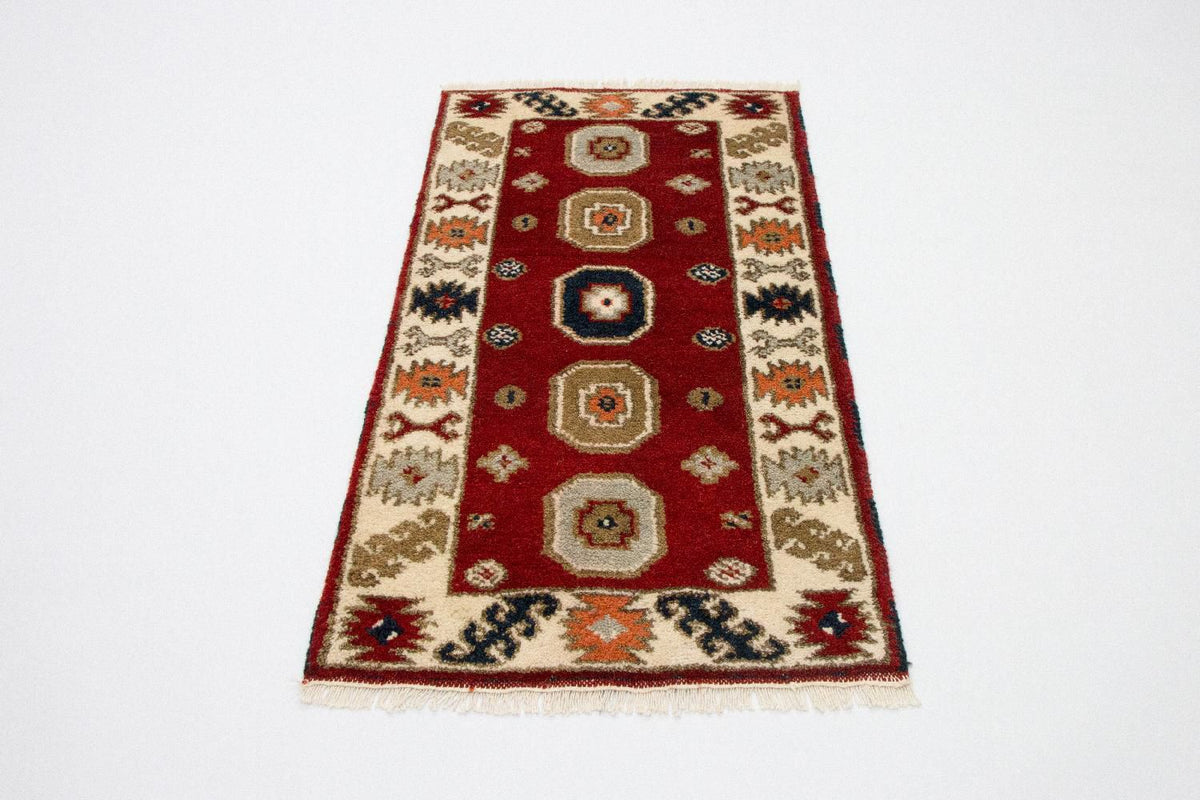 Alfombra oriental - 117 x 64 cm - rojo