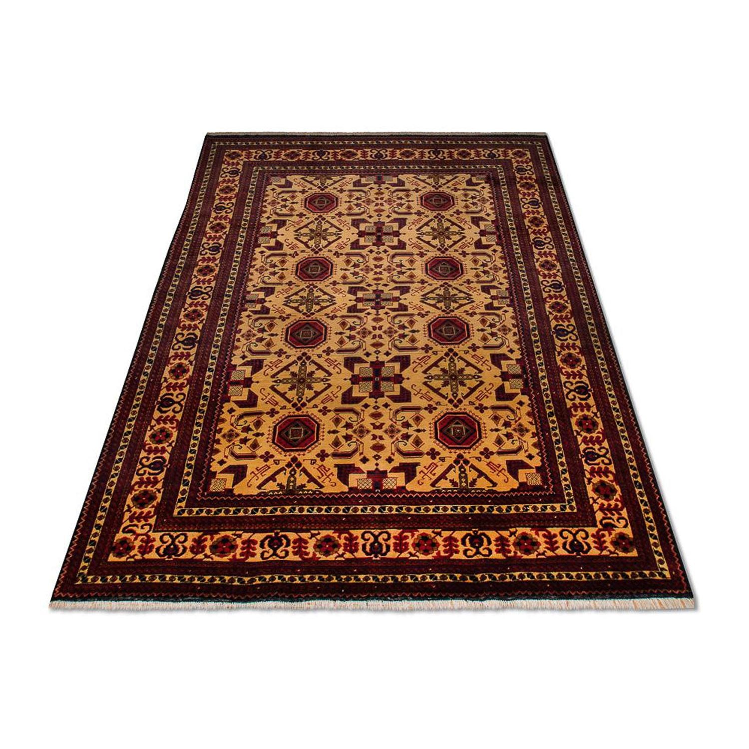 Alfombra afgana - Hatschlu - 290 x 202 cm - amarillo