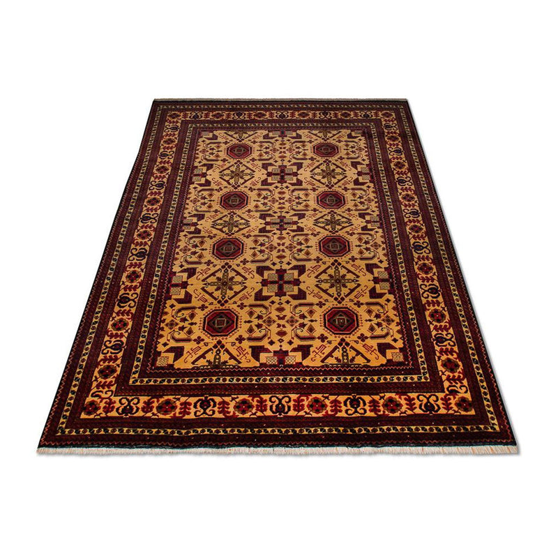 Alfombra afgana - Hatschlu - 290 x 202 cm - amarillo