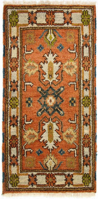 Alfombra oriental - 123 x 65 cm - naranja