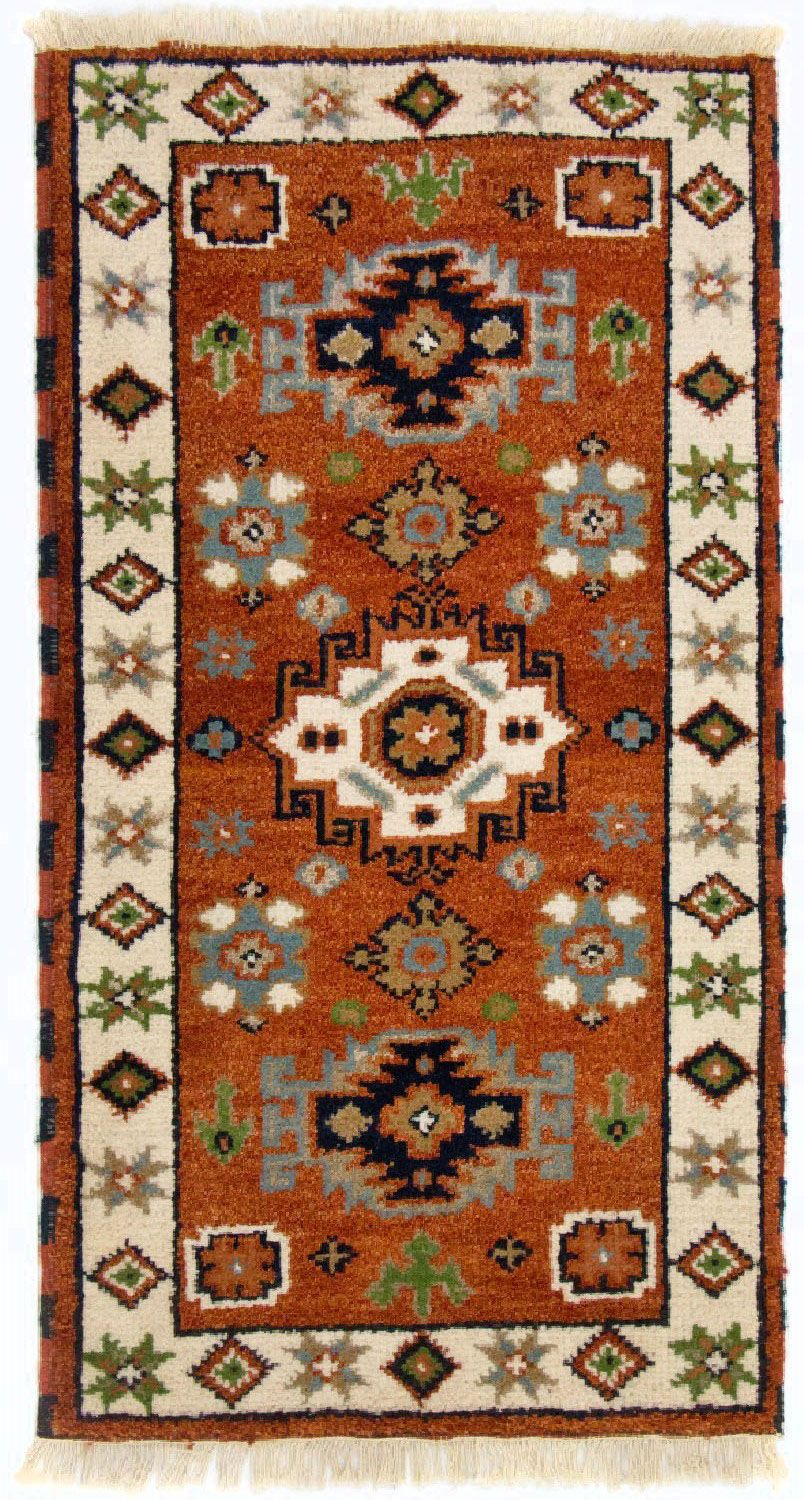 Alfombra oriental - 115 x 64 cm - óxido