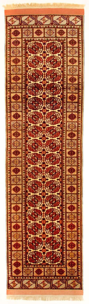 Alfombra de pasillo Alfombra de seda - Seda afgana - 284 x 82 cm - rojo