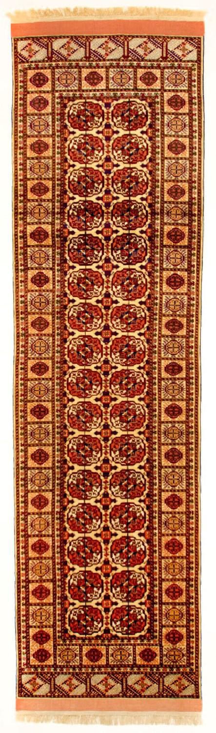 Alfombra de pasillo Alfombra de seda - Seda afgana - 284 x 82 cm - rojo