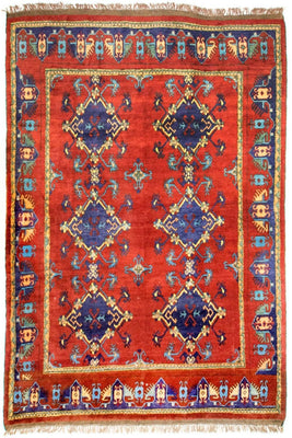 Alfombra afgana - Kunduz - 294 x 211 cm - rojo