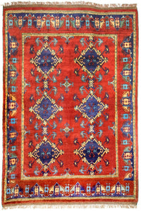 Alfombra afgana - Kunduz - 294 x 211 cm - rojo