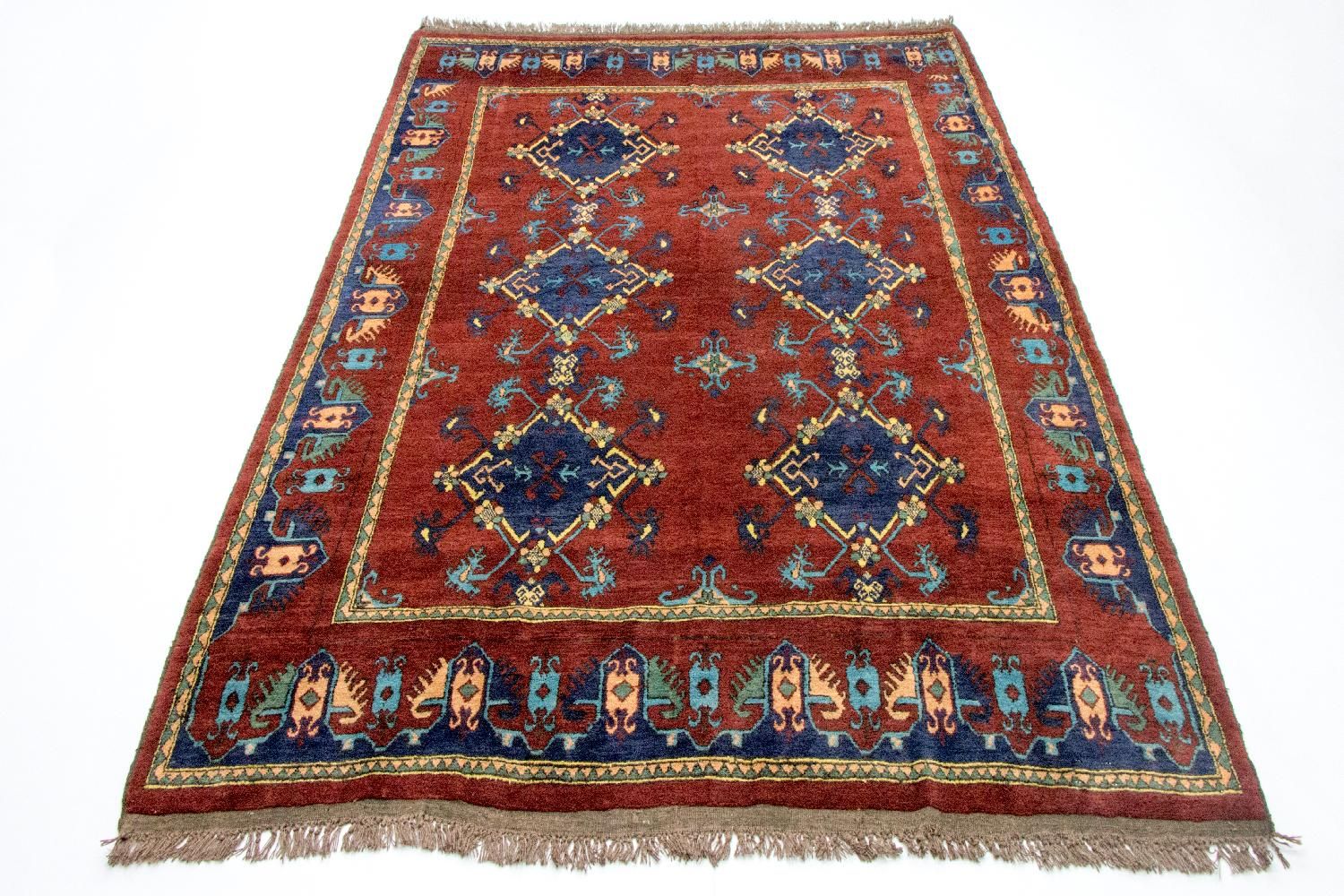 Alfombra afgana - Kunduz - 294 x 211 cm - rojo